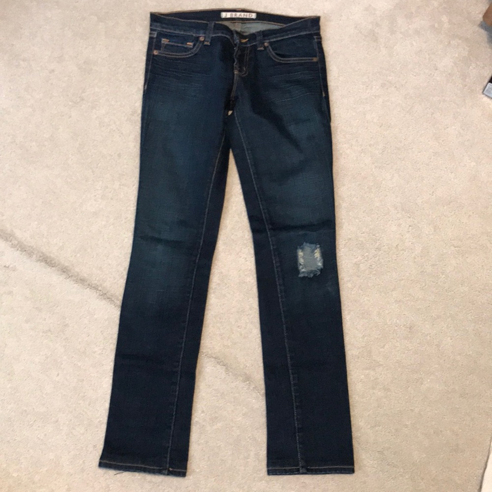 Hp J Brand Pencil Leg Jean W Hole In Knee